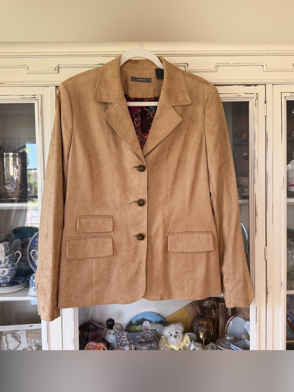 Liz Claiborne Camel Suede Blazer Jacket